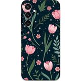 Gramaphone Galaxy S23 Uyumlu Çiçek Desenli Telefon Kılıfı + Ekran Koruyucu - 5788