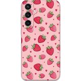 Gramaphone Galaxy S23 Uyumlu Çilek Desenli Telefon Kılıfı + Ekran Koruyucu - 5804