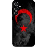 Gramaphone Galaxy S24 Fe Uyumlu Türk Bayrağı Desenli Telefon Kılıfı + Ekran Koruyucu - 5852