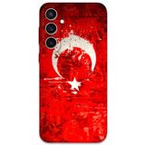 Gramaphone Galaxy S24 ile Uyumlu Türk Bayrağı Desenli Telefon Kılıfı + Ekran Koruyucu - 5847