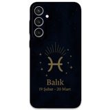 Gramaphone Galaxy S24 Plus ile Uyumlu Balık Burcu Desenli Telefon Kılıfı + Ekran Koruyucu - 5779