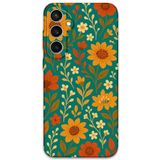 Gramaphone Galaxy S24 Plus ile Uyumlu Çiçek Desenli Telefon Kılıfı + Ekran Koruyucu - 5786