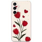 Gramaphone Galaxy S24 Plus ile Uyumlu Çiçek Desenli Telefon Kılıfı + Ekran Koruyucu - 5789