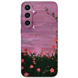 Gramaphone Galaxy S24 Plus ile Uyumlu Çiçek Desenli Telefon Kılıfı + Ekran Koruyucu - 5793