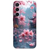 Gramaphone Galaxy S24 Plus ile Uyumlu Çiçek Desenli Telefon Kılıfı + Ekran Koruyucu - 5794