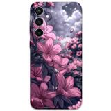 Gramaphone Galaxy S24 Plus ile Uyumlu Çiçek Desenli Telefon Kılıfı + Ekran Koruyucu - 5796