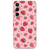 Gramaphone Galaxy S24 Plus ile Uyumlu Çilek Desenli Telefon Kılıfı + Ekran Koruyucu - 5804