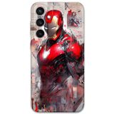 Gramaphone Galaxy S24 Plus ile Uyumlu İronman Desenli Telefon Kılıfı + Ekran Koruyucu - 5828
