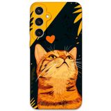 Gramaphone Galaxy S24 Plus ile Uyumlu Kedi Desenli Telefon Kılıfı + Ekran Koruyucu - 5783