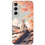 Gramaphone Galaxy S24 Plus ile Uyumlu Kedi Desenli Telefon Kılıfı + Ekran Koruyucu - 5784