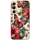 Gramaphone Galaxy S24 Plus ile Uyumlu Kelebek Desenli Telefon Kılıfı + Ekran Koruyucu - 5795
