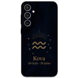 Gramaphone Galaxy S24 Plus ile Uyumlu Kova Burcu Desenli Telefon Kılıfı + Ekran Koruyucu - 5778