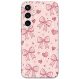 Gramaphone Galaxy S24 Plus ile Uyumlu Kurdele Desenli Telefon Kılıfı + Ekran Koruyucu - 5802