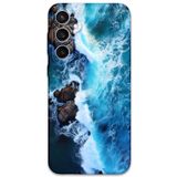 Gramaphone Galaxy S24 Plus ile Uyumlu Mermer Desenli Telefon Kılıfı + Ekran Koruyucu - 5810
