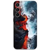 Gramaphone Galaxy S24 Plus ile Uyumlu Mermer Desenli Telefon Kılıfı + Ekran Koruyucu - 5811