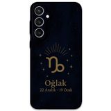 Gramaphone Galaxy S24 Plus ile Uyumlu Oğlak Burcu Desenli Telefon Kılıfı + Ekran Koruyucu - 5777