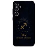 Gramaphone Galaxy S24 Plus ile Uyumlu Yay Burcu Desenli Telefon Kılıfı + Ekran Koruyucu - 5776