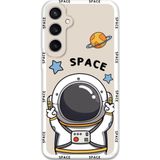 Gramaphone Galaxy S24 Plus Uyumlu Astronot Desenli Telefon Kılıfı + Ekran Koruyucu - 5865