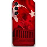 Gramaphone Galaxy S24 Plus Uyumlu Atatürk Desenli Telefon Kılıfı + Ekran Koruyucu - 5848