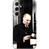 Gramaphone Galaxy S24 Plus Uyumlu Atatürk Desenli Telefon Kılıfı + Ekran Koruyucu - 5850