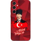 Gramaphone Galaxy S24 Plus Uyumlu Atatürk Desenli Telefon Kılıfı + Ekran Koruyucu - 5851