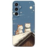 Gramaphone Galaxy S24 Plus Uyumlu Kedi Desenli Telefon Kılıfı + Ekran Koruyucu - 5780