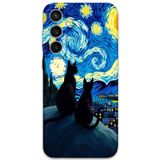 Gramaphone Galaxy S24 Plus Uyumlu Kedi Desenli Telefon Kılıfı + Ekran Koruyucu - 5782