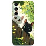 Gramaphone Galaxy S24 Plus Uyumlu Kedi Desenli Telefon Kılıfı + Ekran Koruyucu - 5785