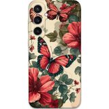 Gramaphone Galaxy S24 Plus Uyumlu Kelebek Desenli Telefon Kılıfı + Ekran Koruyucu - 5795