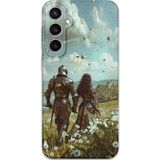 Gramaphone Galaxy S24 Plus Uyumlu Retro Desenli Telefon Kılıfı + Ekran Koruyucu - 5843