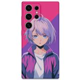 Gramaphone Galaxy S24 Ultra ile Uyumlu Anime Desenli Telefon Kılıfı + Ekran Koruyucu - 5742