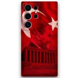 Gramaphone Galaxy S24 Ultra ile Uyumlu Atatürk Desenli Telefon Kılıfı + Ekran Koruyucu - 5848