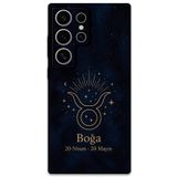 Gramaphone Galaxy S24 Ultra ile Uyumlu Boğa Burcu Desenli Telefon Kılıfı + Ekran Koruyucu - 5769