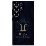 Gramaphone Galaxy S24 Ultra ile Uyumlu İkizler Burcu Desenli Telefon Kılıfı + Ekran Koruyucu - 5770