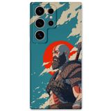 Gramaphone Galaxy S24 Ultra ile Uyumlu Kratos Desenli Telefon Kılıfı + Ekran Koruyucu - 5824