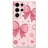 Gramaphone Galaxy S24 Ultra ile Uyumlu Kurdele Desenli Telefon Kılıfı + Ekran Koruyucu - 5803