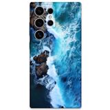 Gramaphone Galaxy S24 Ultra ile Uyumlu Mermer Desenli Telefon Kılıfı + Ekran Koruyucu - 5810