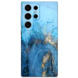 Gramaphone Galaxy S24 Ultra ile Uyumlu Mermer Desenli Telefon Kılıfı + Ekran Koruyucu - 5812