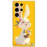 Gramaphone Galaxy S24 Ultra ile Uyumlu Tavşan Desenli Telefon Kılıfı + Ekran Koruyucu - 5807