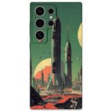 Gramaphone Galaxy S24 Ultra ile Uyumlu Uzay Desenli Telefon Kılıfı + Ekran Koruyucu - 5870