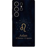 Gramaphone Galaxy S24 Ultra Uyumlu Aslan Burcu Desenli Telefon Kılıfı + Ekran Koruyucu - 5772