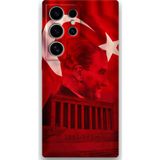 Gramaphone Galaxy S24 Ultra Uyumlu Atatürk Desenli Telefon Kılıfı + Ekran Koruyucu - 5848