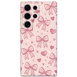 Gramaphone Galaxy S24 Ultra Uyumlu Kurdele Desenli Telefon Kılıfı + Ekran Koruyucu - 5802