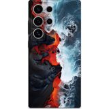 Gramaphone Galaxy S24 Ultra Uyumlu Mermer Desenli Telefon Kılıfı + Ekran Koruyucu - 5811