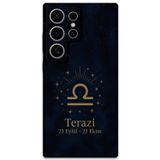 Gramaphone Galaxy S24 Ultra Uyumlu Terazi Burcu Desenli Telefon Kılıfı + Ekran Koruyucu - 5774
