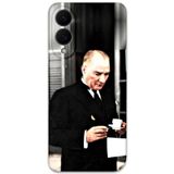 Gramaphone Galaxy S25 Edge ile Uyumlu Atatürk Desenli Telefon Kılıfı + Ekran Koruyucu - 5850