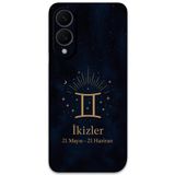 Gramaphone Galaxy S25 Edge ile Uyumlu İkizler Burcu Desenli Telefon Kılıfı + Ekran Koruyucu - 5770