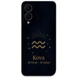 Gramaphone Galaxy S25 Edge ile Uyumlu Kova Burcu Desenli Telefon Kılıfı + Ekran Koruyucu - 5778