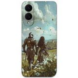 Gramaphone Galaxy S25 Edge ile Uyumlu Retro Desenli Telefon Kılıfı + Ekran Koruyucu - 5843
