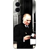 Gramaphone Galaxy S25 Edge Uyumlu Atatürk Desenli Telefon Kılıfı + Ekran Koruyucu - 5850